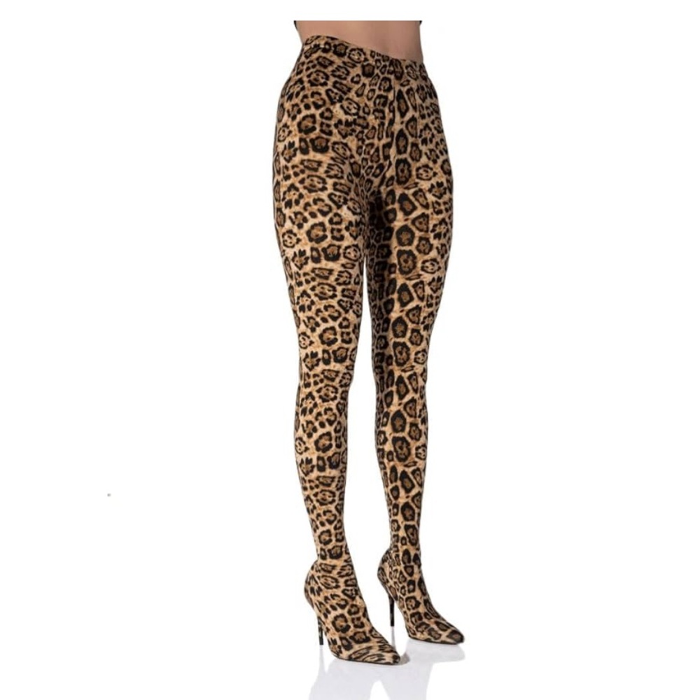 Leopard pants boots size 8.5